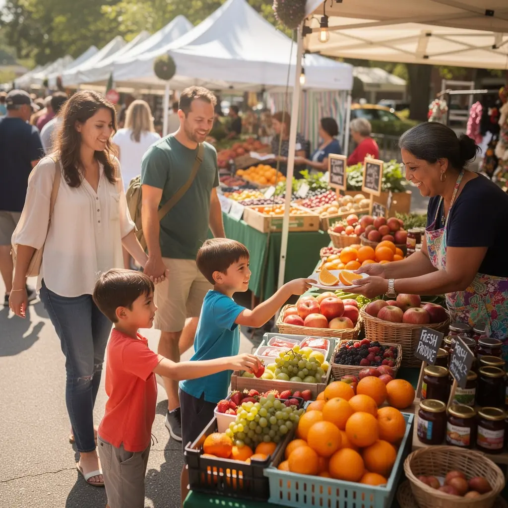 Dzieci zwiedzające atrakcje turystyczne z przewodnikiem.